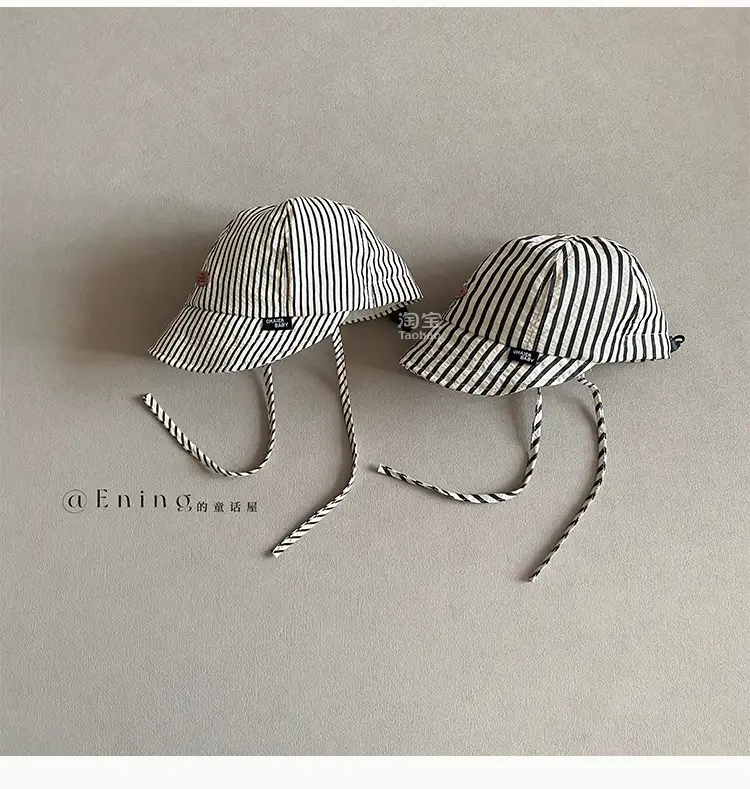 2025 New South Korea Baby Sun Visor Cap Striped Thin — feature 6