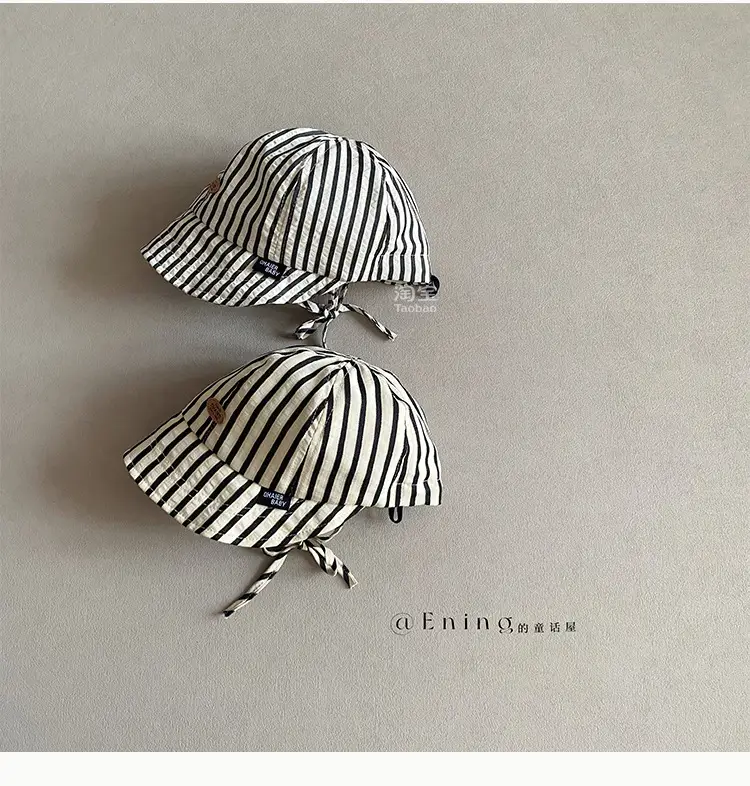2025 New South Korea Baby Sun Visor Cap Striped Thin — feature 8