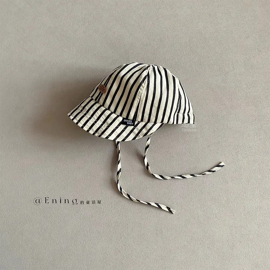 2025 New South Korea Baby Sun Visor Cap Striped Thin - Image 3