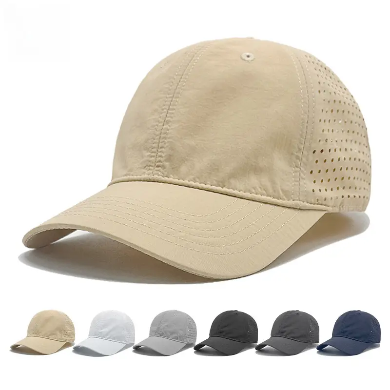 Beige Mesh Baseball Cap 12CM Height 7.5CM Width - Image 7