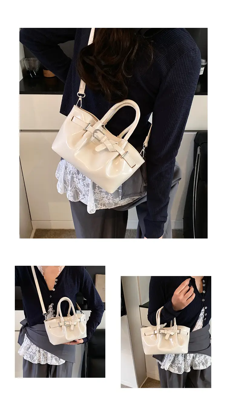 Korean Style Beige Leather Bucket Bag 2025 — feature 15