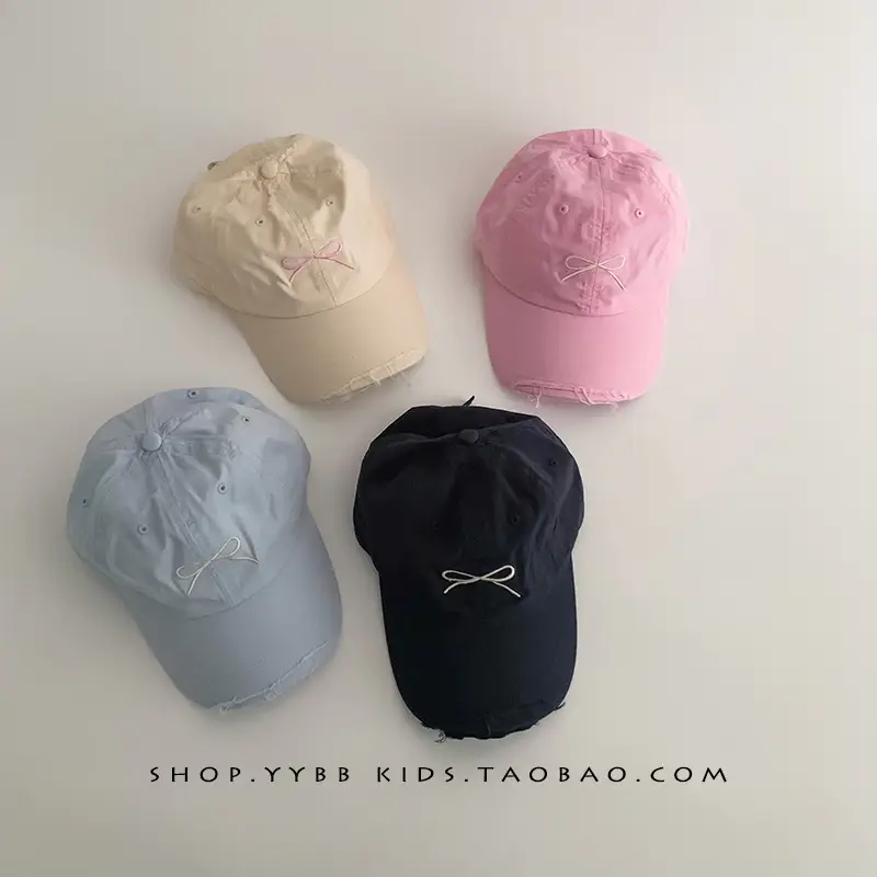 Sweet Bow Kids Hats Summer Sunscreen Cap Baby Girl Travel Spring Baseball Cap - Image 7