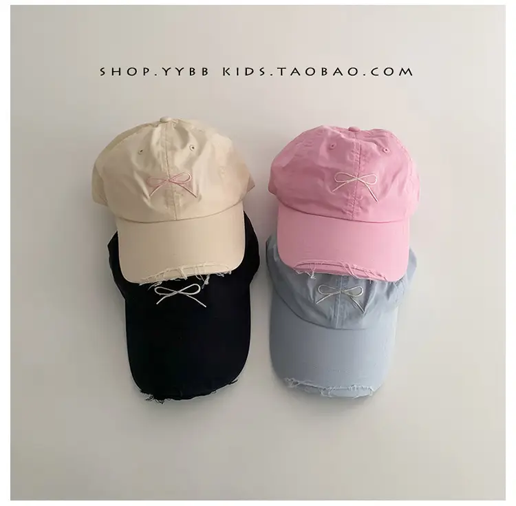 Sweet Bow Kids Hats Summer Sunscreen Cap Baby Girl Travel Spring Baseball Cap — feature 6