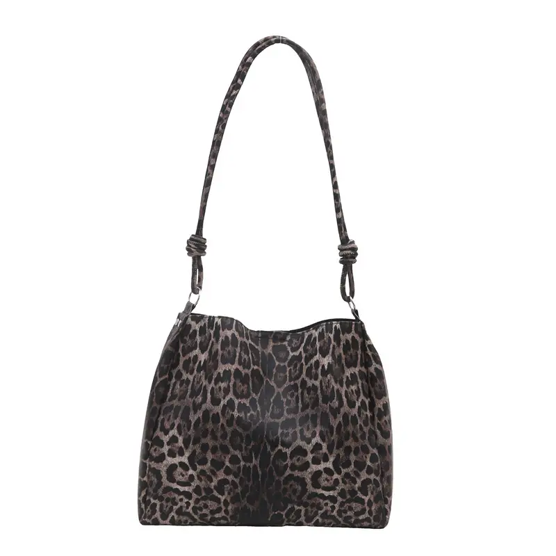 Leopard Print Korean Style Shoulder Bag for Women - Image 8