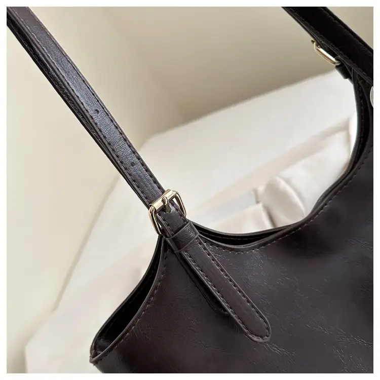 Vintage Wax Leather Tote Bag Women All Match Large Capacity — feature 11