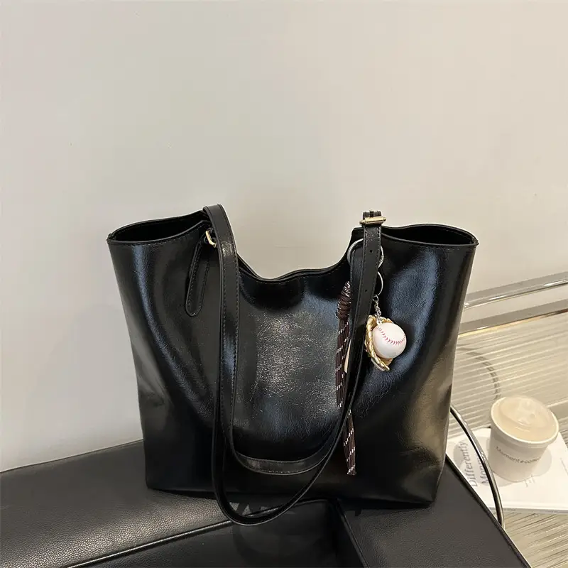 Vintage Wax Leather Tote Bag Women All Match Large Capacity — feature 17