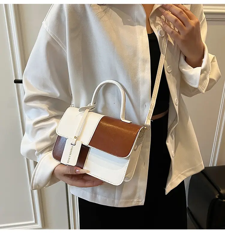Women's 2-Piece Suede Crossbody Bag White Pink Blue — feature 19