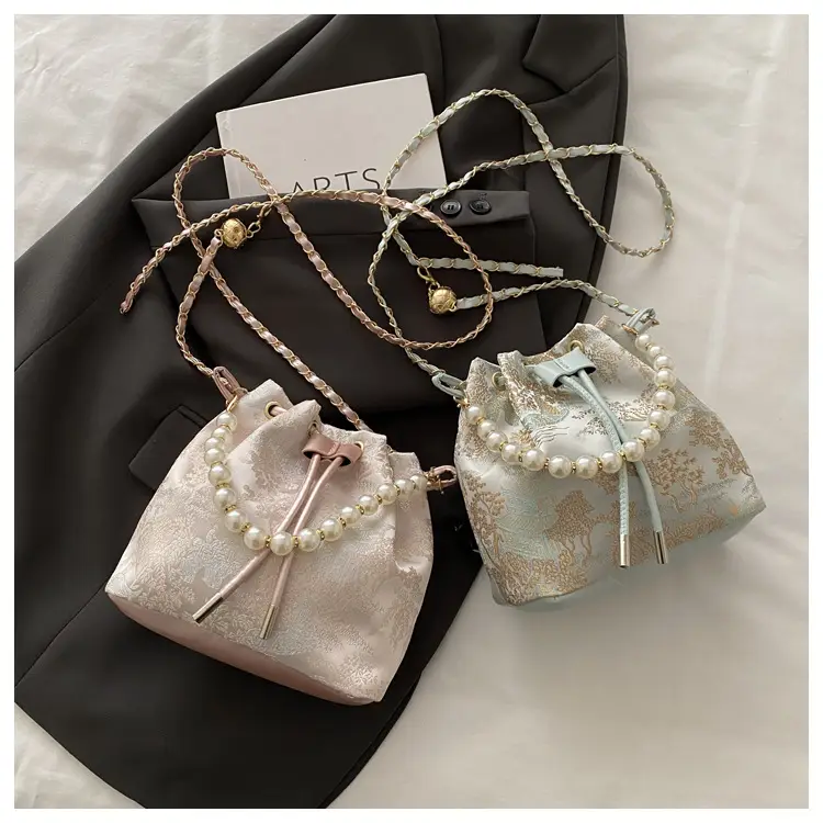 Women Pearl Bucket Bag Summer 2025 Embroidered — feature 19