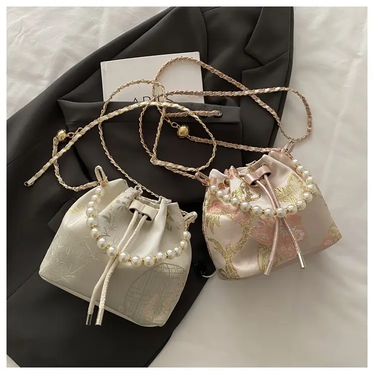 Women Pearl Bucket Bag Summer 2025 Embroidered — feature 20