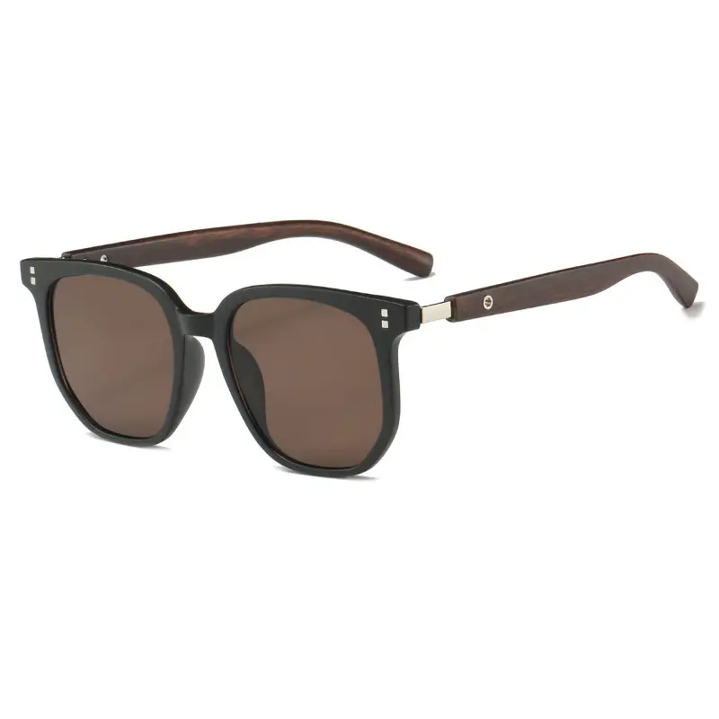 Vintage Wooden Pattern Sunglasses Korean Style Large Frame