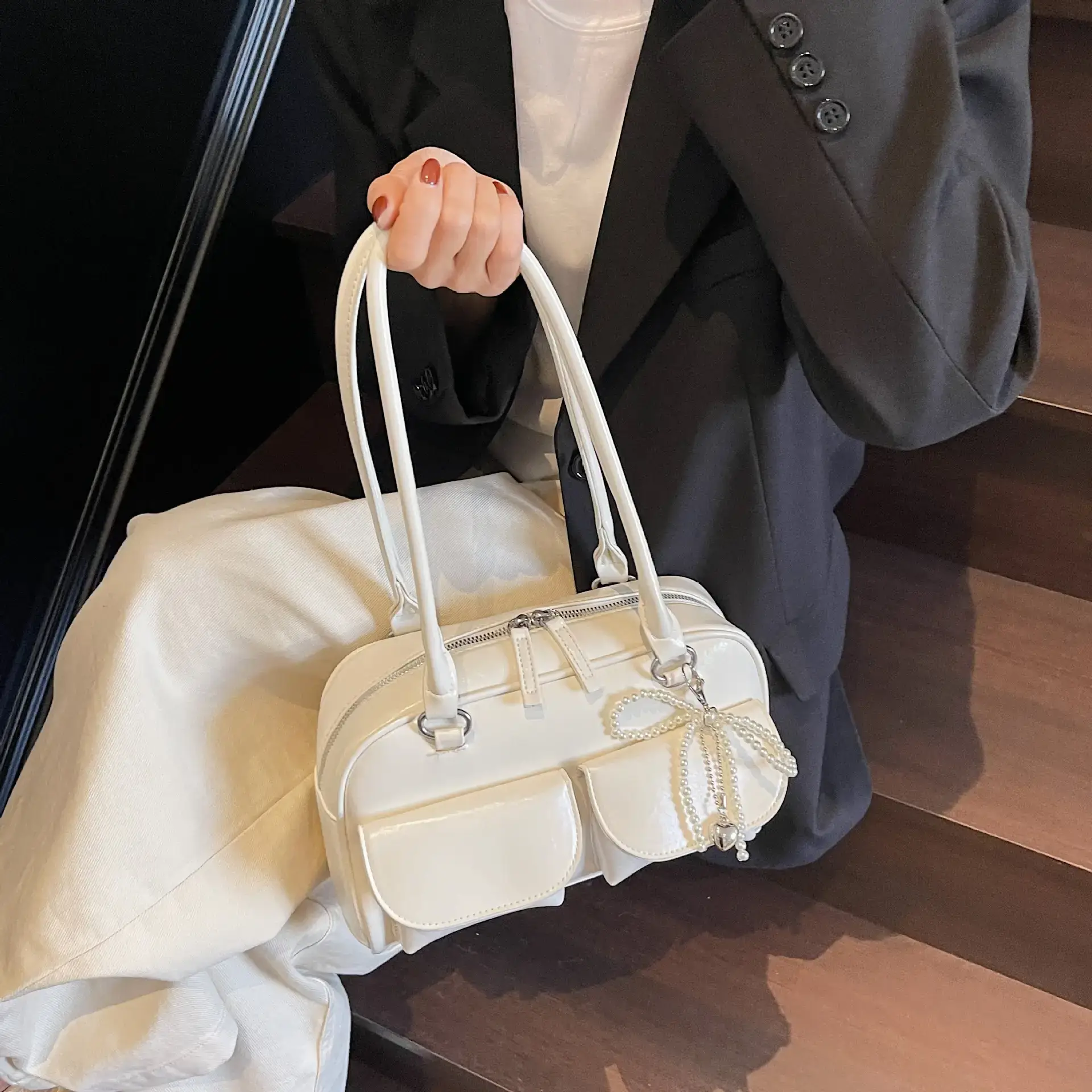 Silver Korean Style Shoulder Bag 2025 New - Image 8