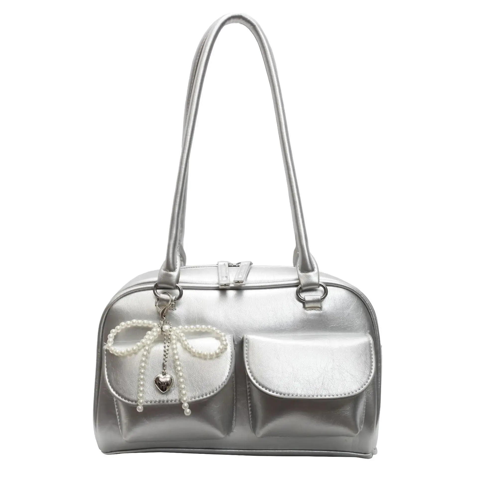 Silver Korean Style Shoulder Bag 2025 New - Image 9