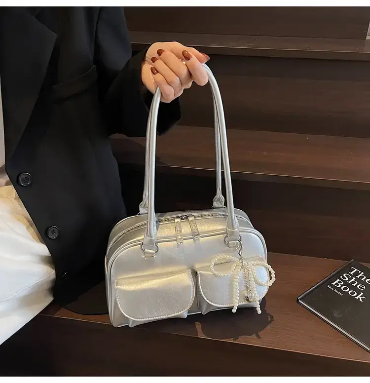 Silver Korean Style Shoulder Bag 2025 New — feature 14