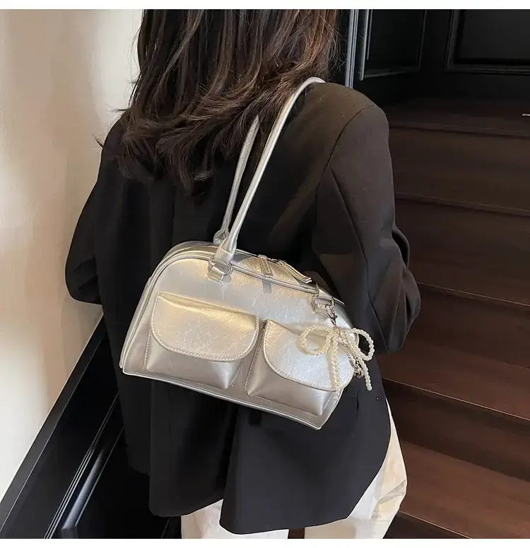 Silver Korean Style Shoulder Bag 2025 New — feature 18