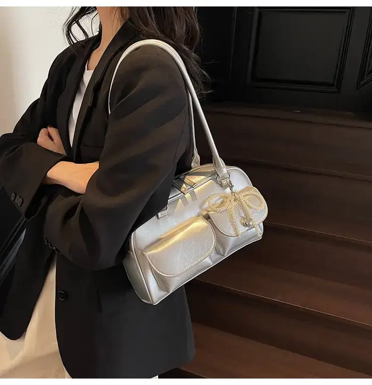 Silver Korean Style Shoulder Bag 2025 New — feature 22