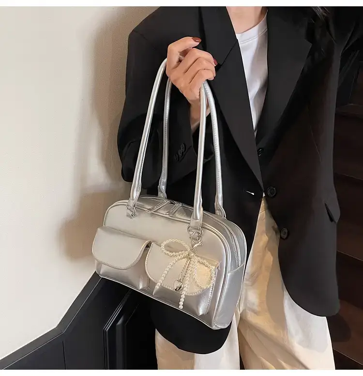 Silver Korean Style Shoulder Bag 2025 New — feature 24