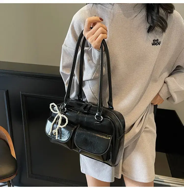 Silver Korean Style Shoulder Bag 2025 New — feature 43