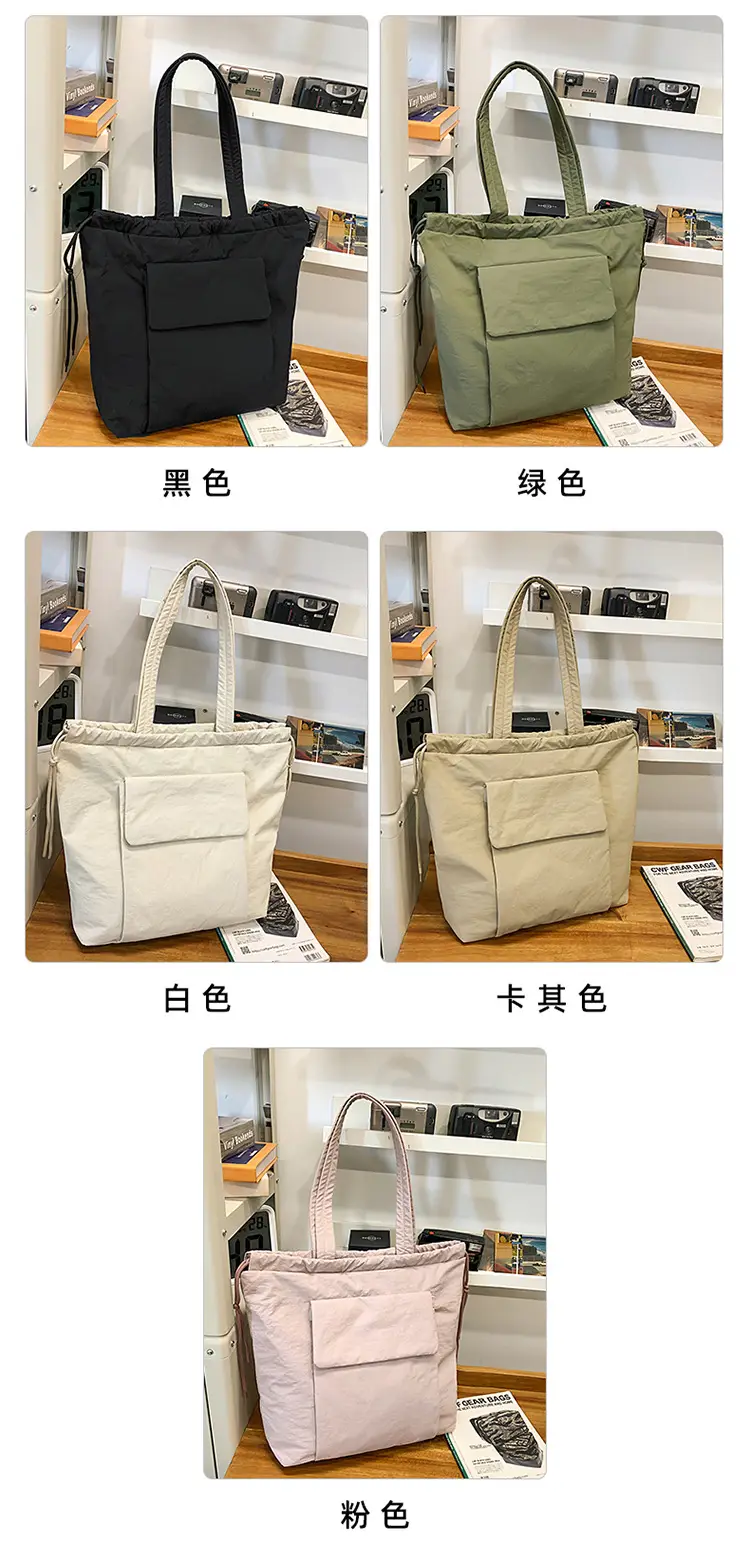 Simple Drawstring Shoulder Bag for Men Light Pink 2025 — feature 8