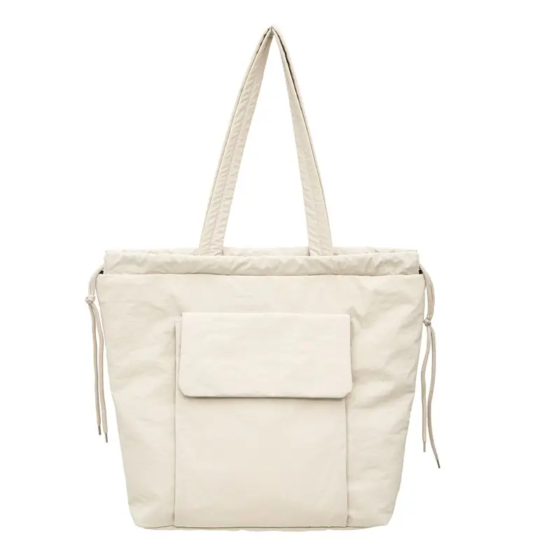 Simple Drawstring Shoulder Bag for Men Light Pink 2025 - Image 4