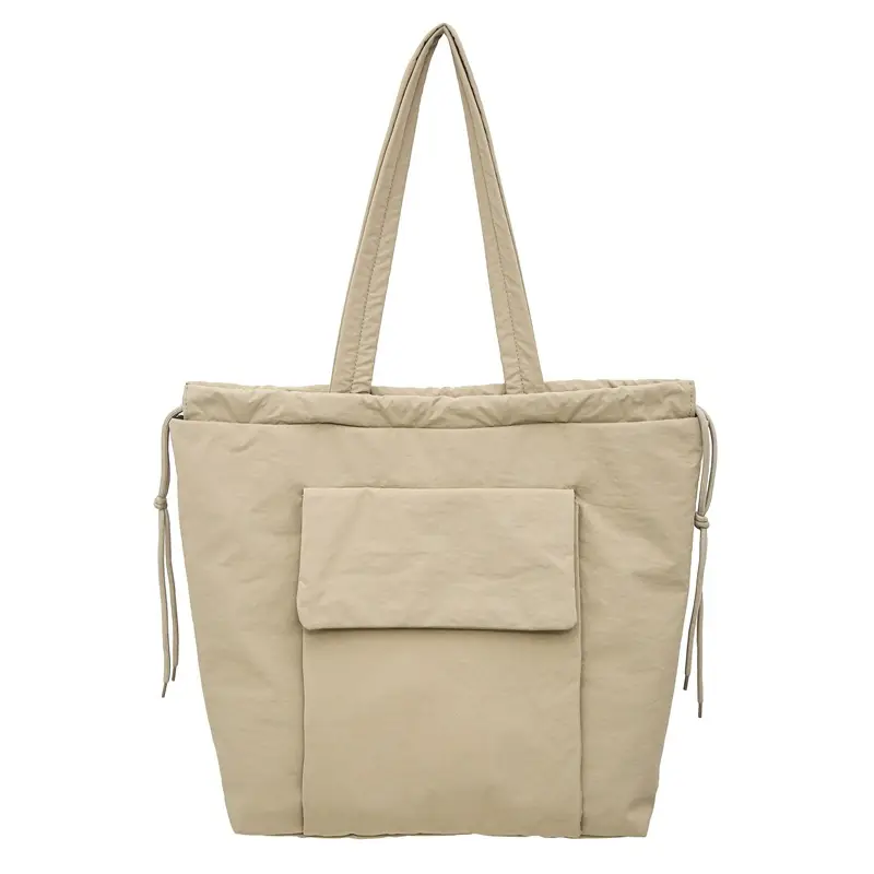Simple Drawstring Shoulder Bag for Men Light Pink 2025 - Image 5
