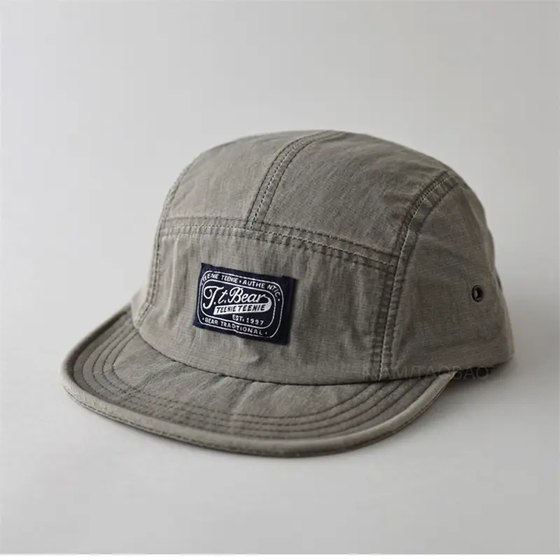 Vintage Distressed Patchwork Baseball Cap Brown American Style - Image 6