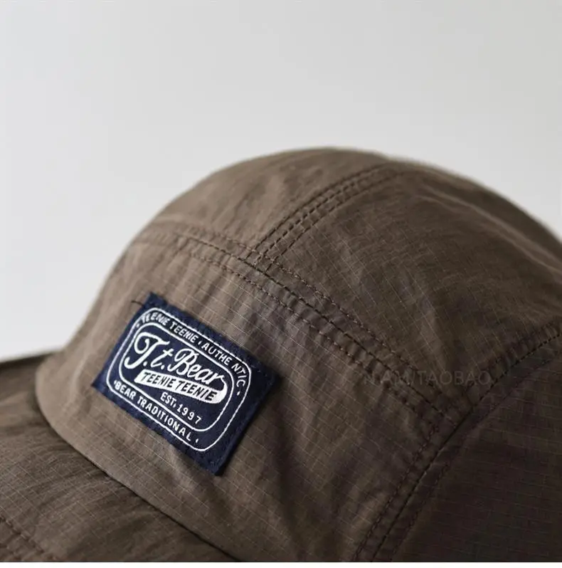 Vintage Distressed Patchwork Baseball Cap Brown American Style — feature 15