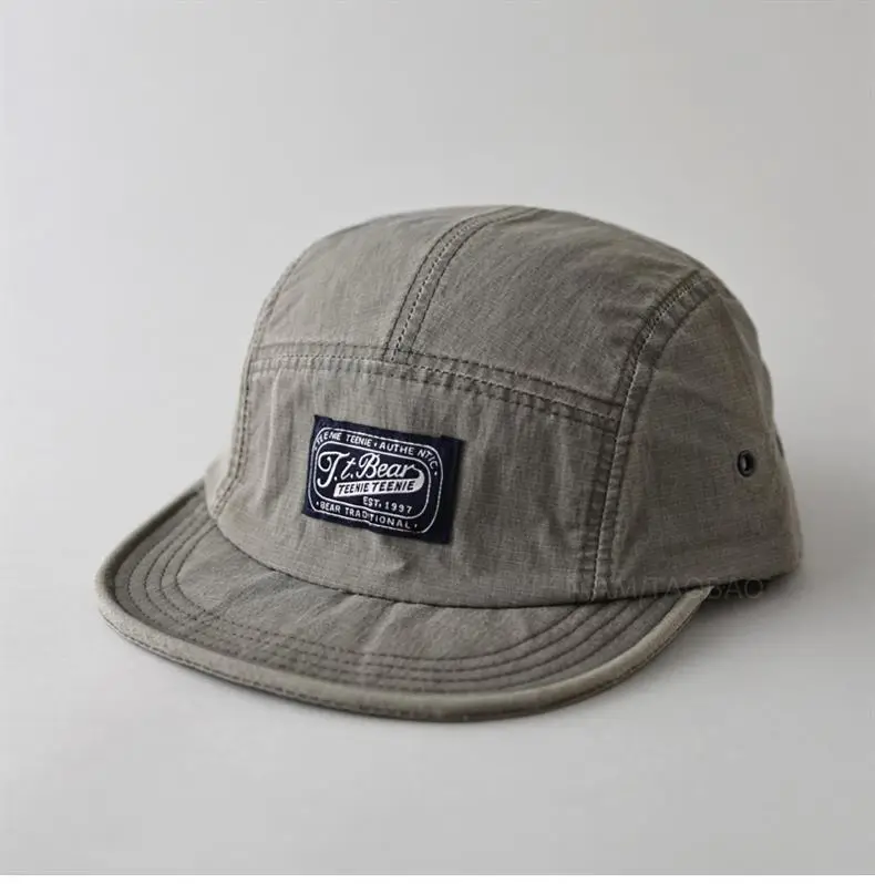 Vintage Distressed Patchwork Baseball Cap Brown American Style — feature 3