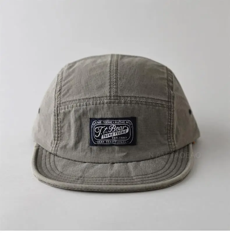 Vintage Distressed Patchwork Baseball Cap Brown American Style — feature 4