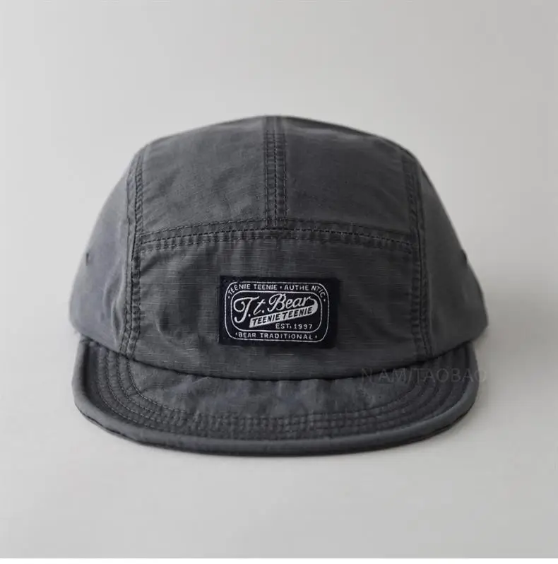Vintage Distressed Patchwork Baseball Cap Brown American Style — feature 9