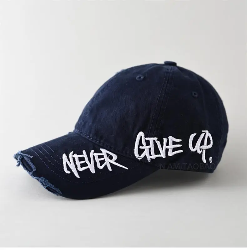 Men Women Couple Never Give Up Baseball Cap — feature 11