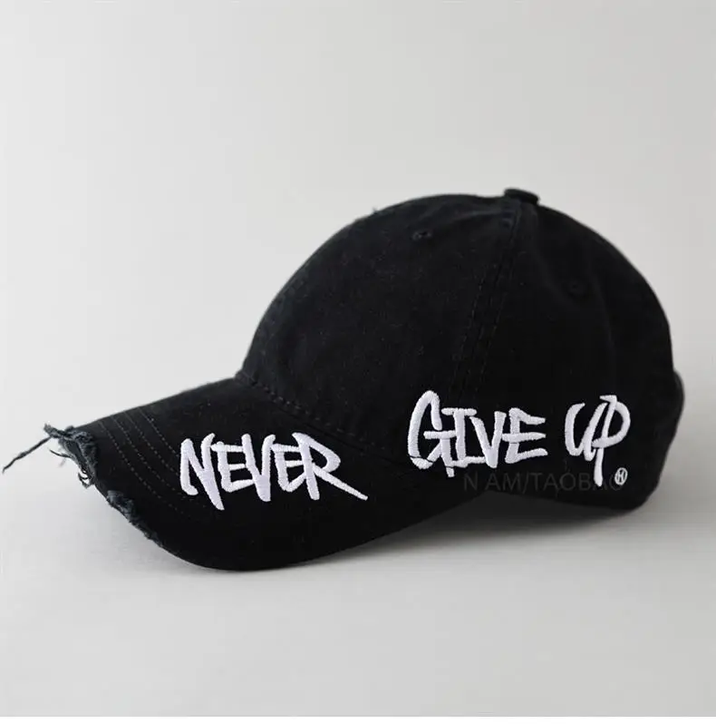 Men Women Couple Never Give Up Baseball Cap — feature 9