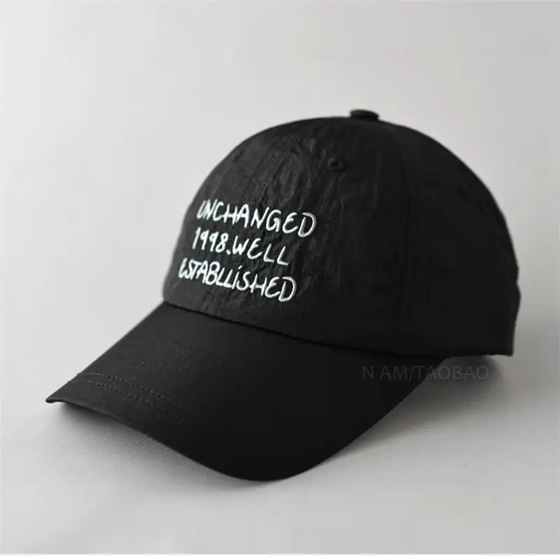 Black Korean-style Baseball Cap for Men Women
