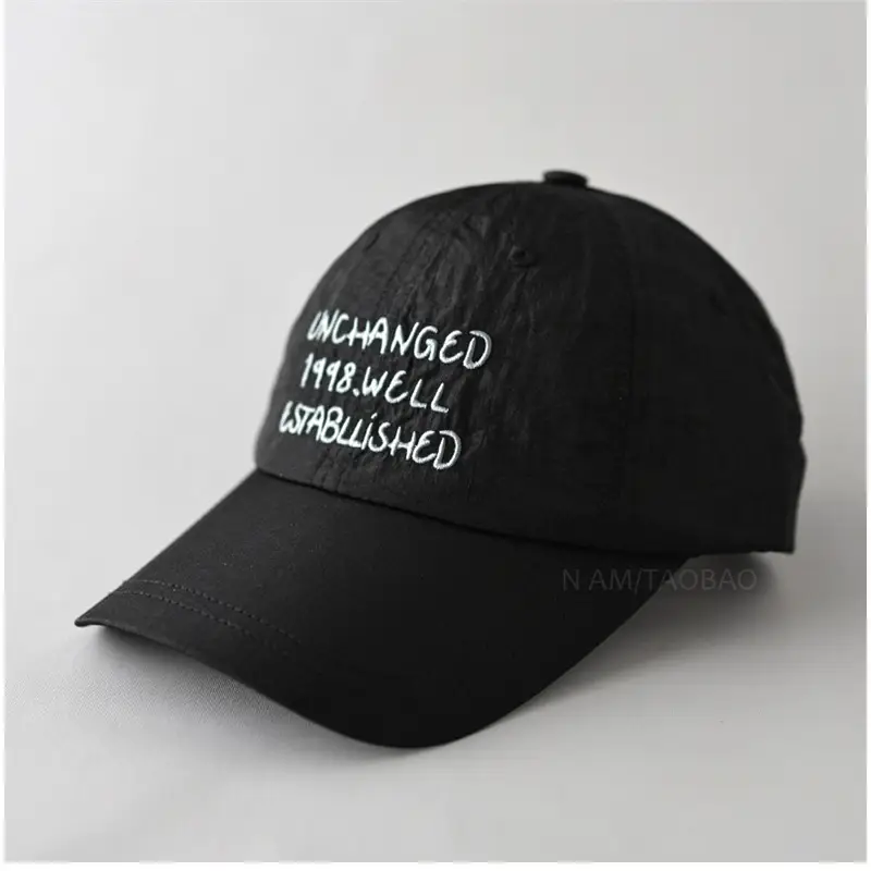 Black Korean-style Baseball Cap for Men Women