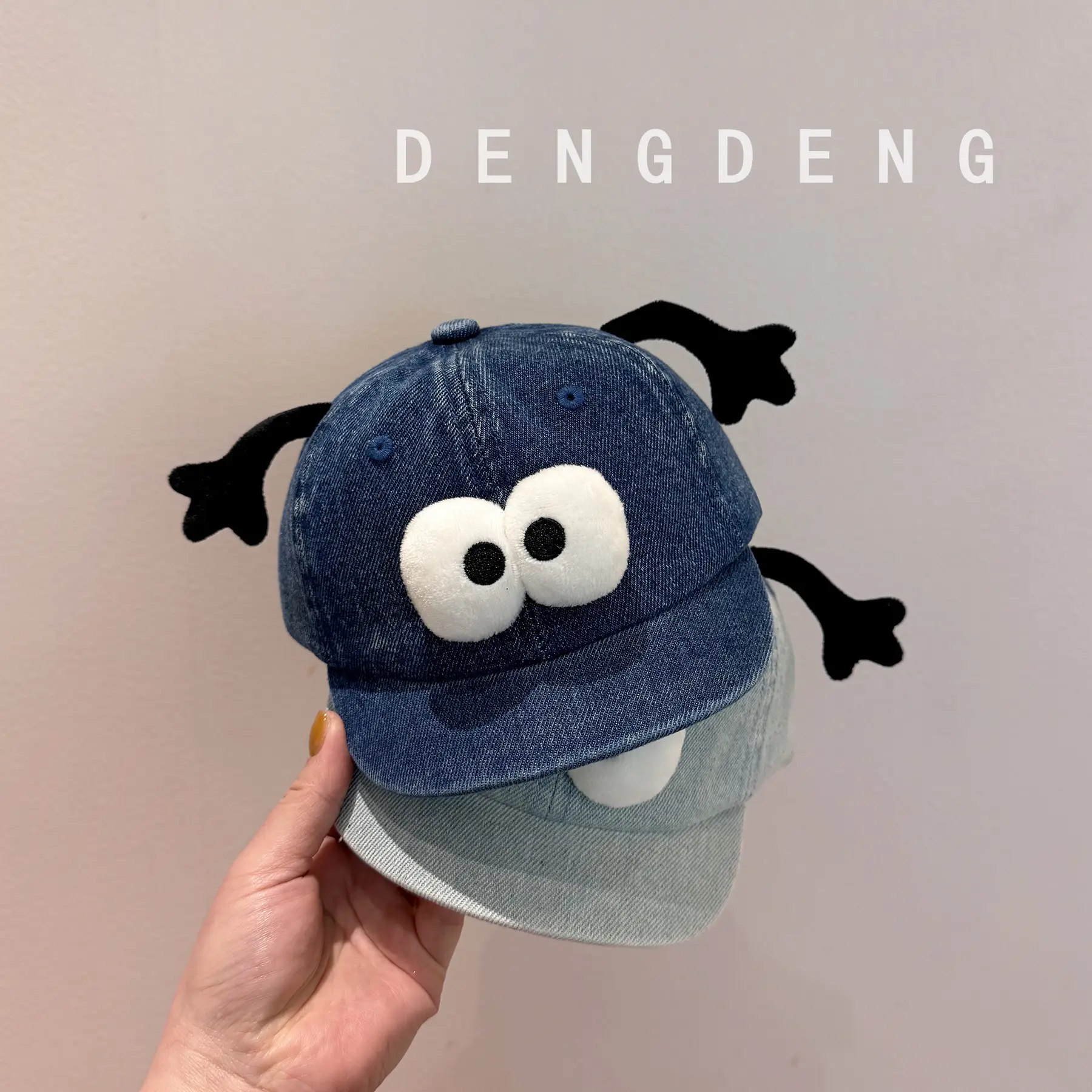 Cute Ghost Baby Cap for Boys Girls Super Cute Wash Denim