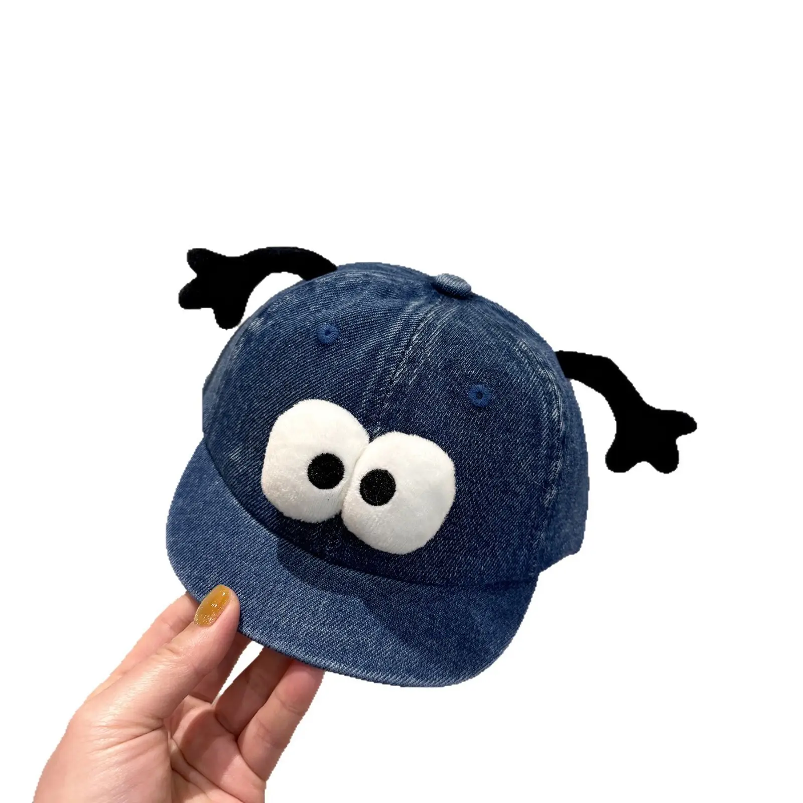 Cute Ghost Baby Cap for Boys Girls Super Cute Wash Denim