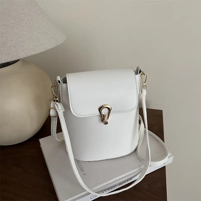 White Coin Purse for Women Mobile Bag Shoulder Bag - Image 6