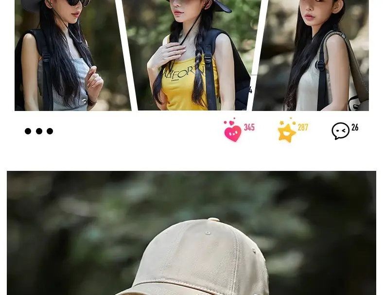 Women UV Protection Cap Baseball Hat 8cm — feature 5