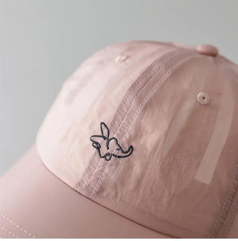 Women's Pink Cartoon Embroidered Baseball Cap — feature 14