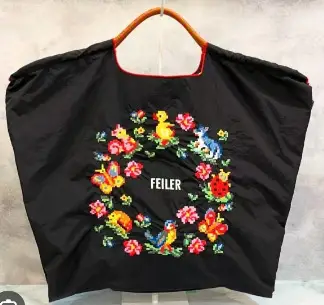 Black Embroidered Shoulder Bag for Women Autumn Winter
