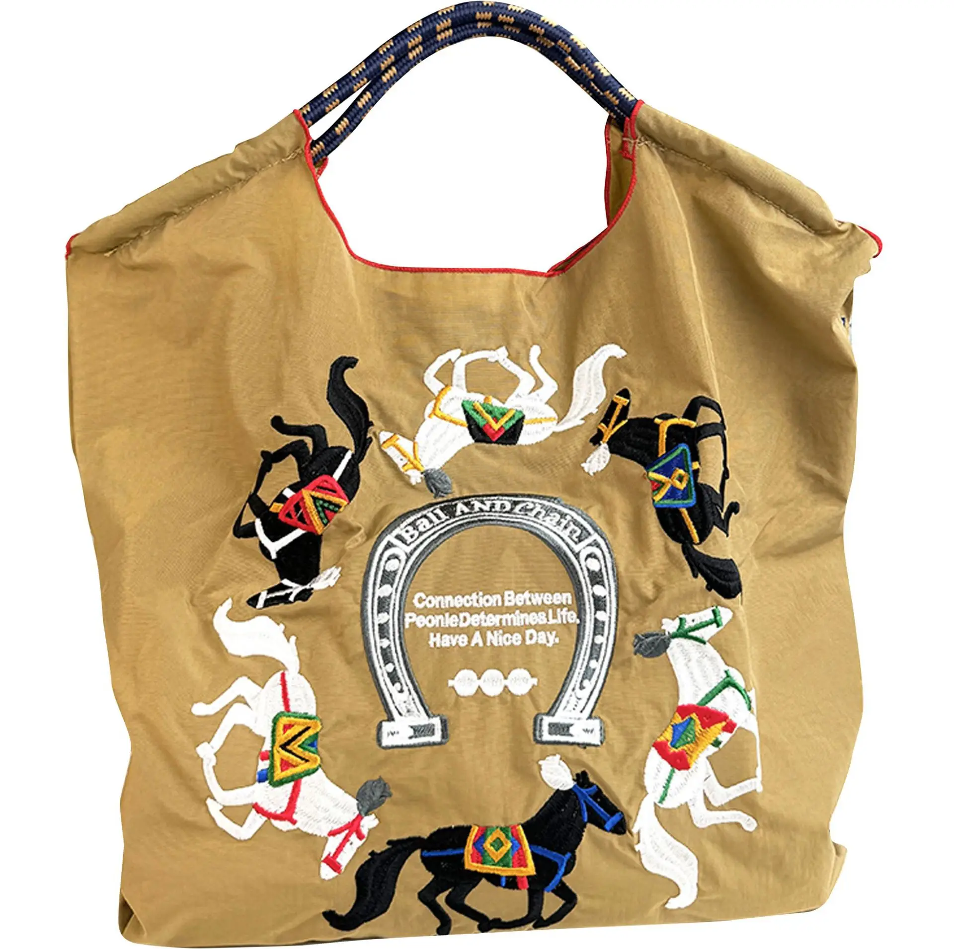 Black Embroidered Shoulder Bag for Women Autumn Winter