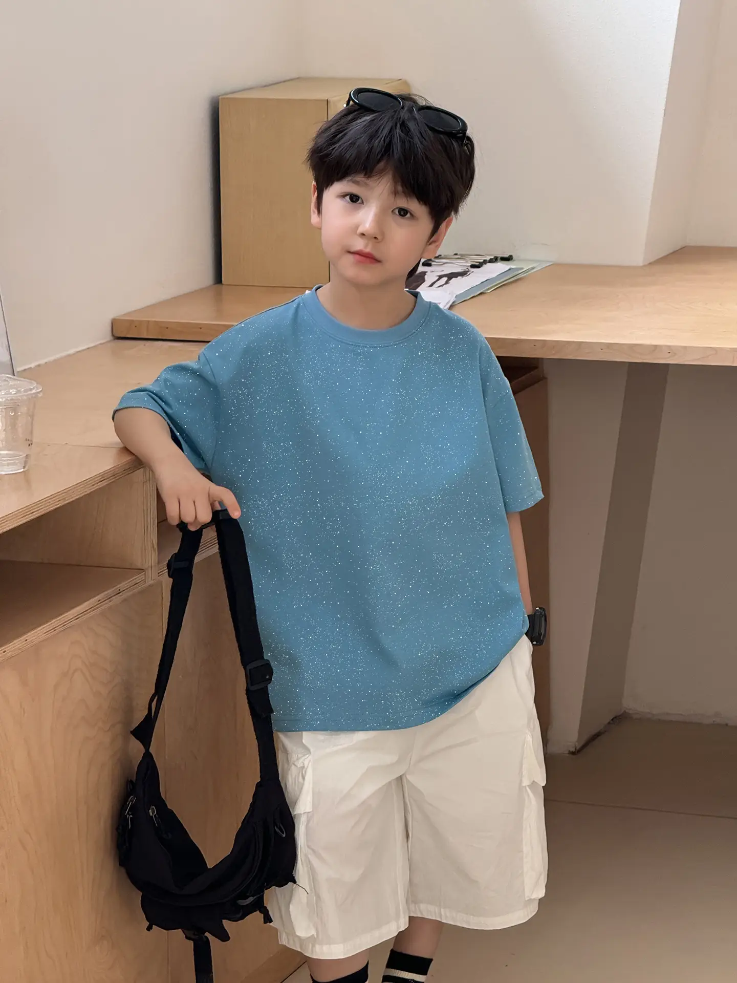 Children's 2025 Cool T-Shirt Silver All-match Short Sleeve - Image 8