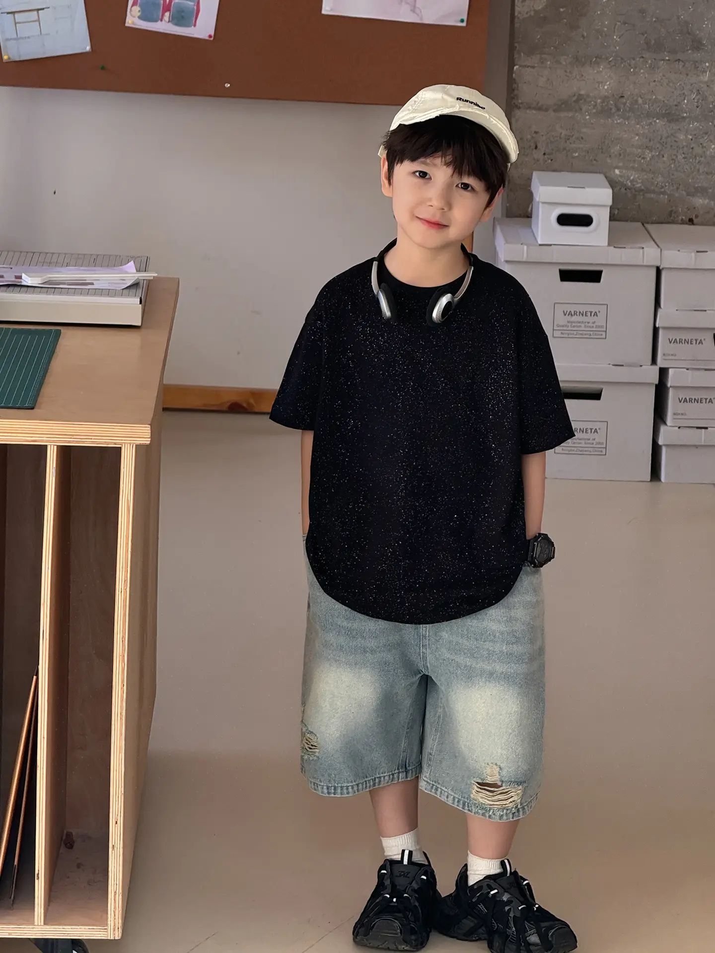 Children's 2025 Cool T-Shirt Silver All-match Short Sleeve - Image 9