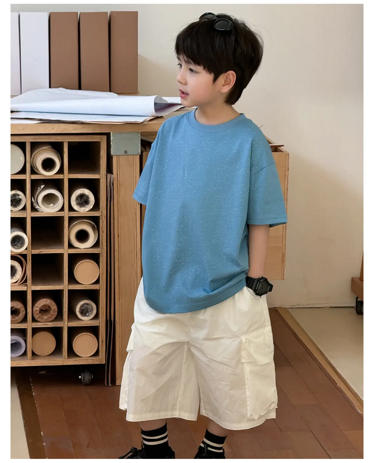 Children's 2025 Cool T-Shirt Silver All-match Short Sleeve — feature 19
