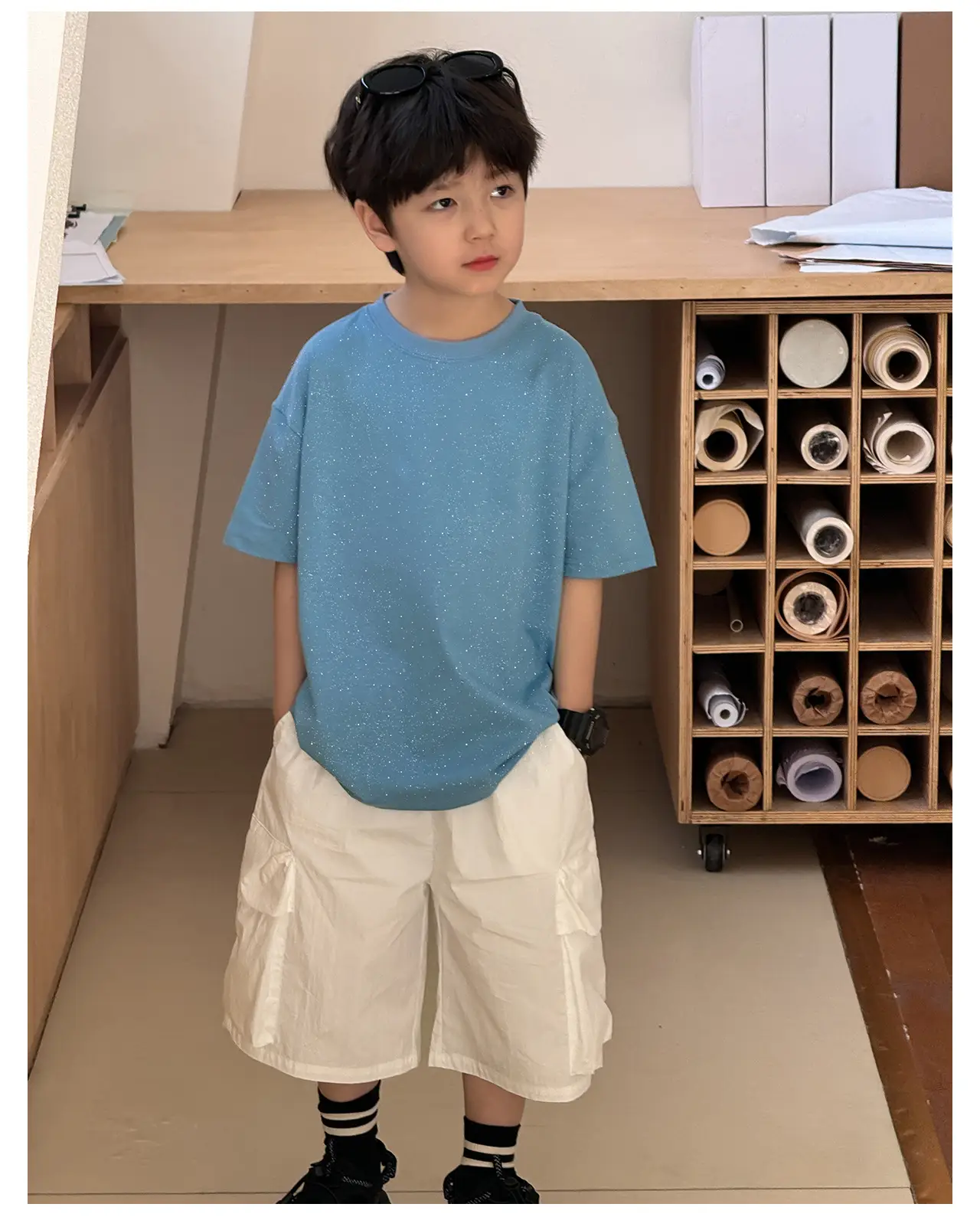 Children's 2025 Cool T-Shirt Silver All-match Short Sleeve — feature 20