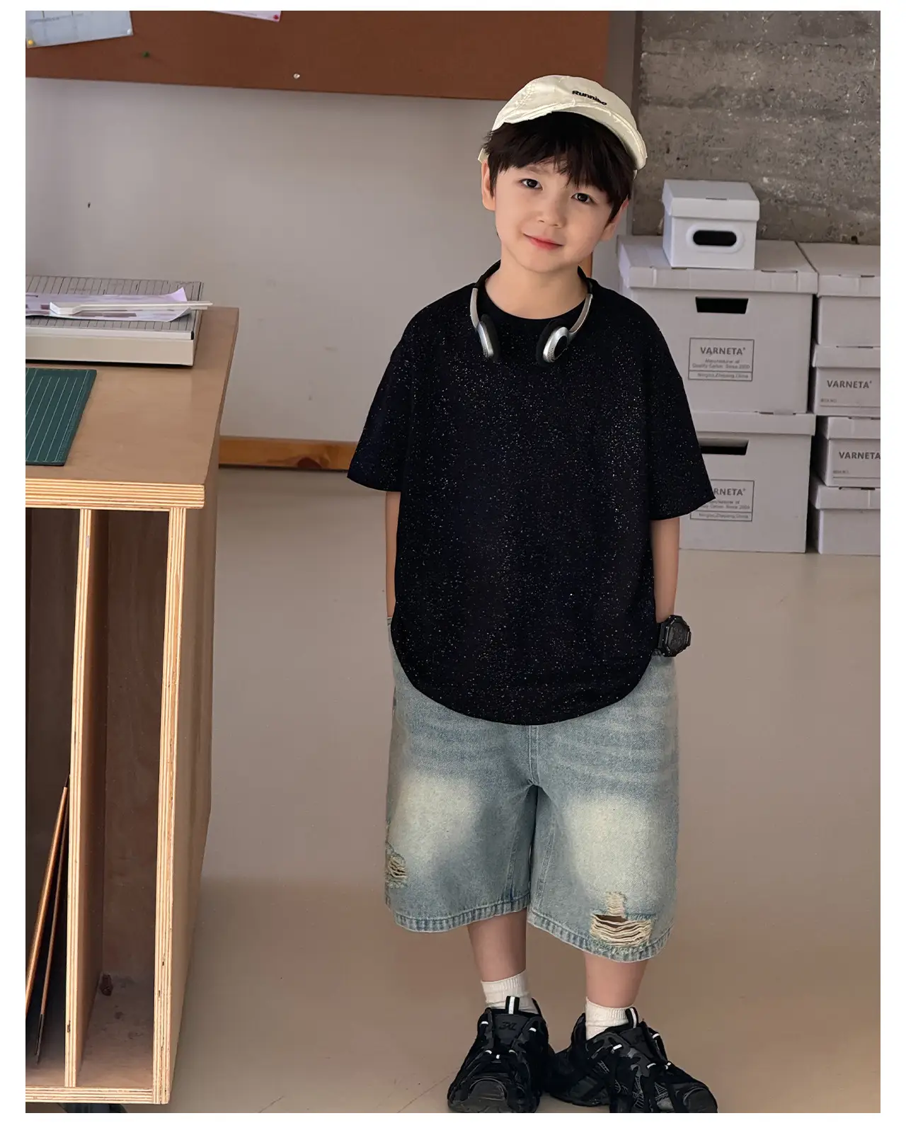 Children's 2025 Cool T-Shirt Silver All-match Short Sleeve — feature 32