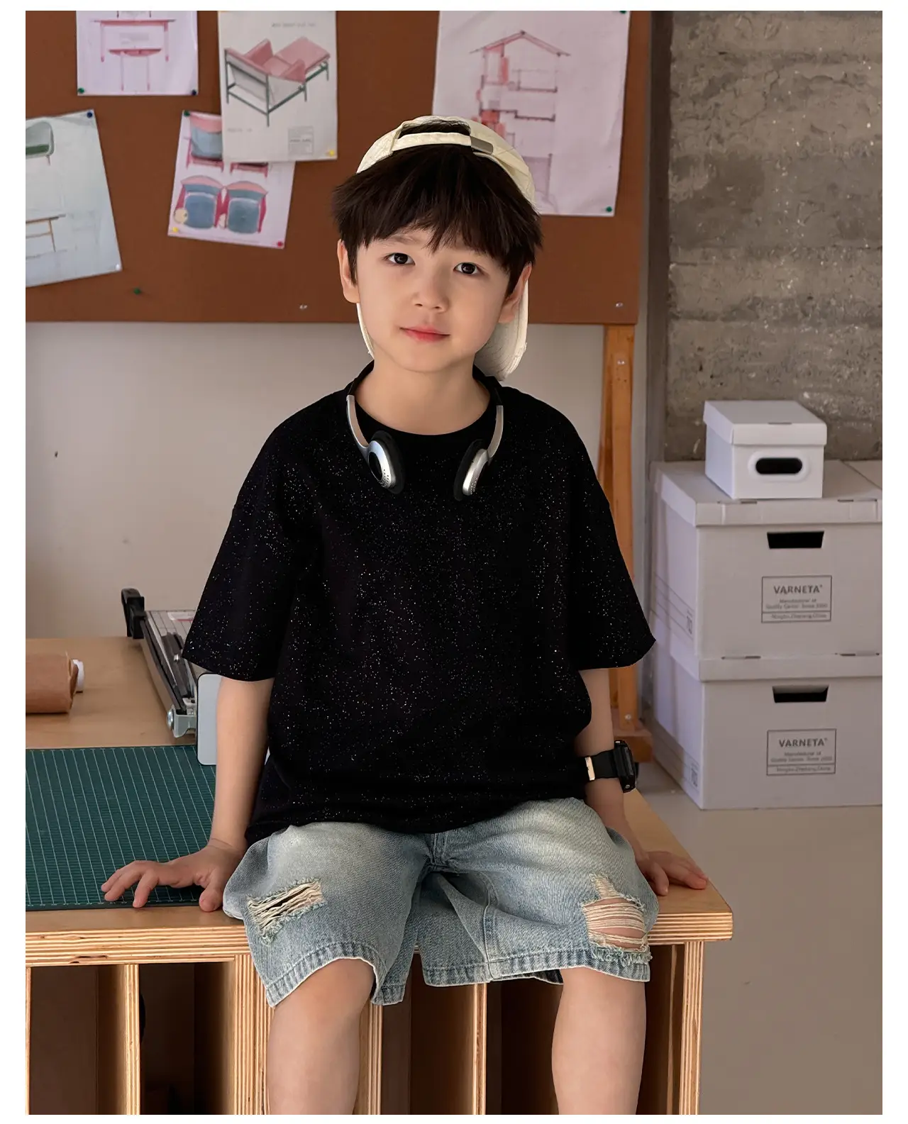 Children's 2025 Cool T-Shirt Silver All-match Short Sleeve — feature 33