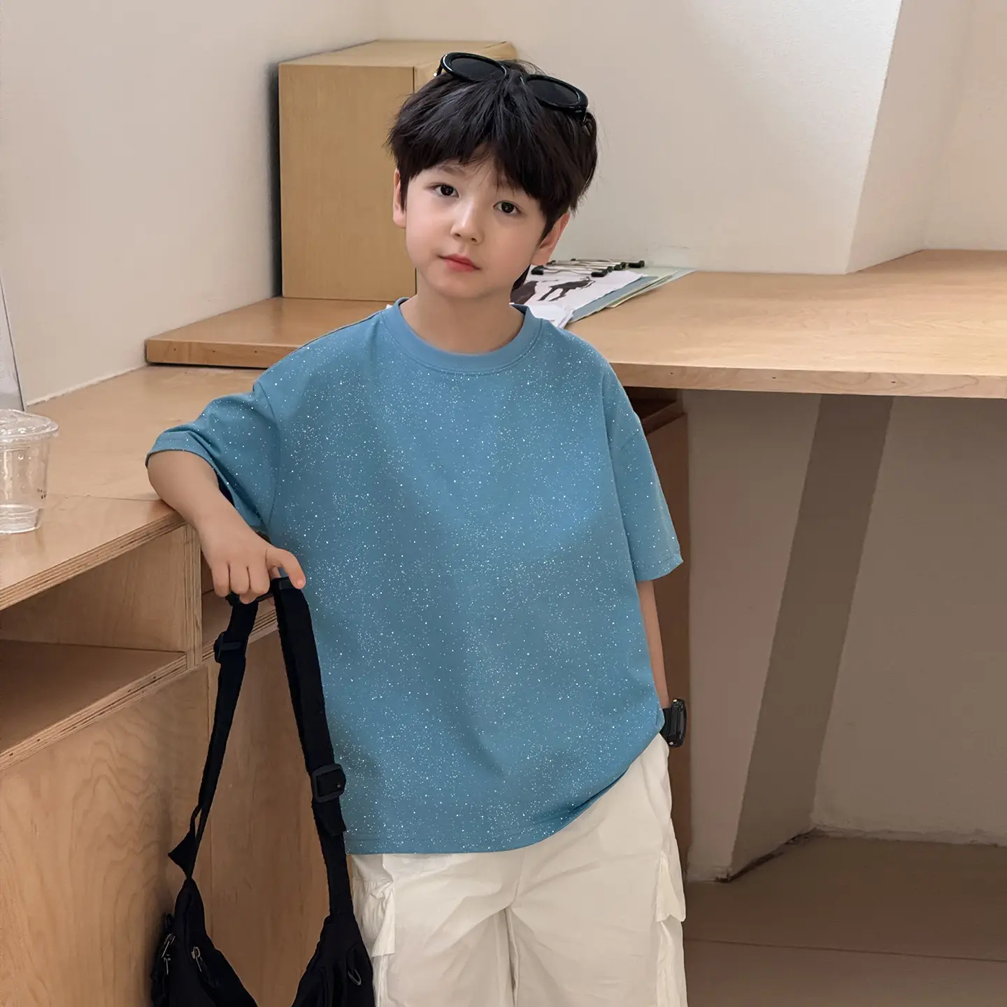 Children's 2025 Cool T-Shirt Silver All-match Short Sleeve - Image 4