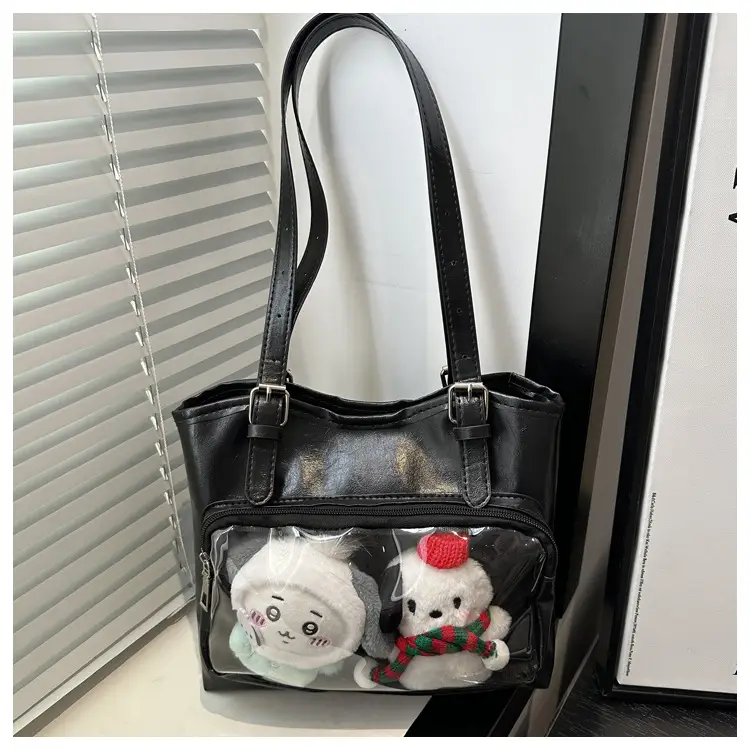 Black Japanese Pain Commuter Shoulder Tote Bag for Women — feature 18