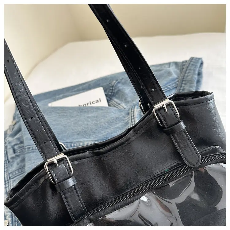 Black Japanese Pain Commuter Shoulder Tote Bag for Women — feature 9