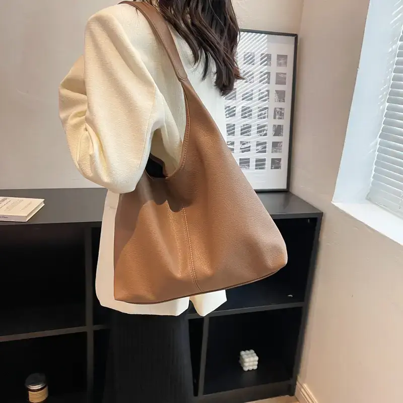 Brown Leather Bucket Bag for Women 2023 - Image 7